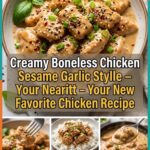 Creamy Boneless Chicken Sesame Garlic Style – Your New Favorite Chicken Recipe